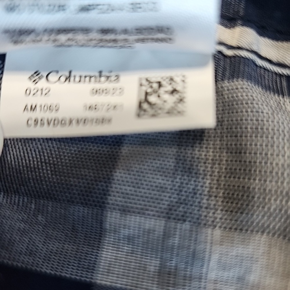 Columbia Omni-Wick Advanced Evaporation Shirt Blue Plaid Ls Button Up Mens M - Picture 8 of 9